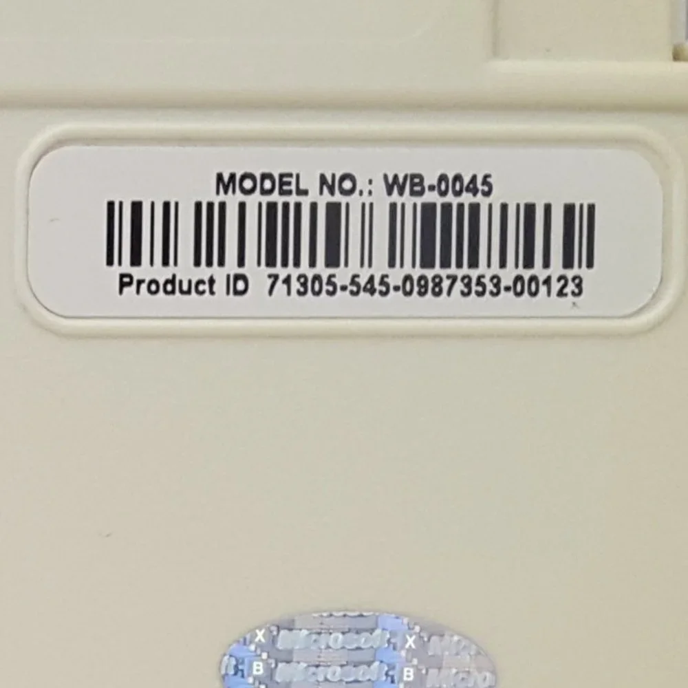 Microsoft WB-0045 X06-19347 Natural Elite Wired PS/2 White Ergonomic Keyboard